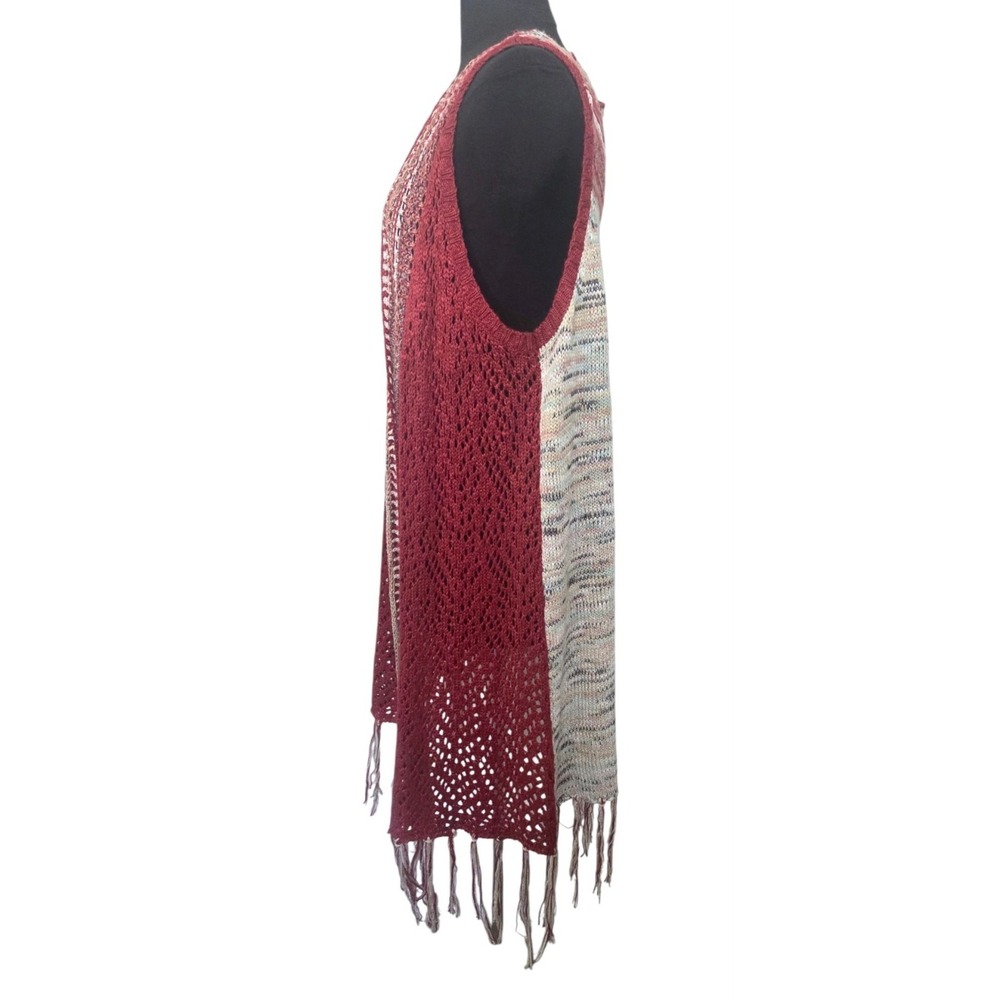 Absolutely Famous Open Crochet Shrug Cardigan Fringe Festival Boho Vibes Size 3X - Picture 3 of 8